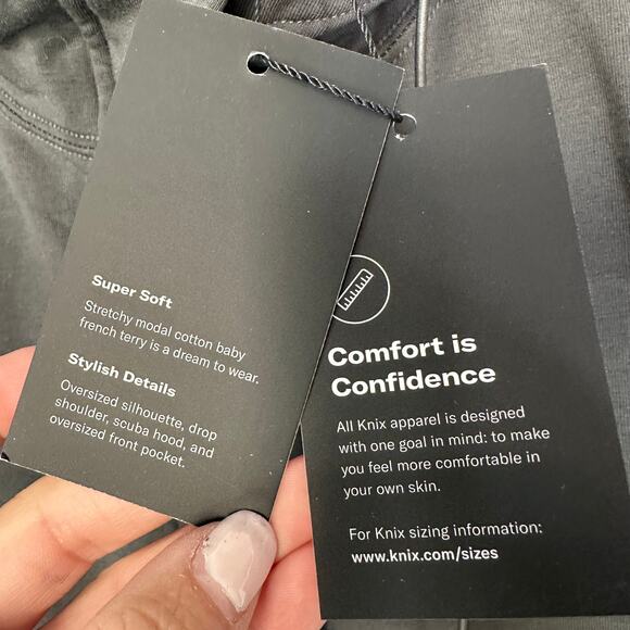 NEW Knix Good To Go Oversized Hoodie Charcoal Grey Size Medium - Picture 6 of 12